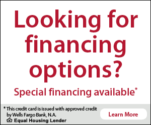 Looking for financing options? Special Financing Available through Wells Fargo